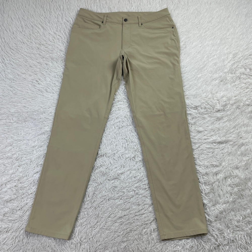 Lululemon Pants Mens 36x33 Beige ABC Classic Fit 5 Pocket Pant Warpstreme